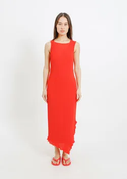 WILLOW PLEAT DRESS / RED