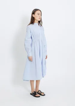 Axis Shirt Dress / Blue-White