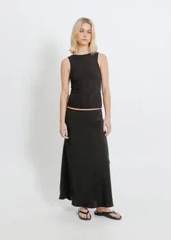 Maverick Pleat Tank / Black