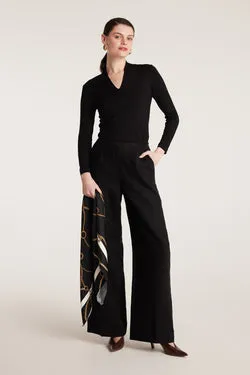 Tailored Linen Pant - Black