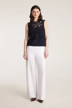 Tailored Linen Pant - White