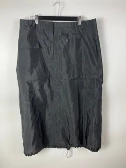 TOPSHOP Black Nylon Utility Skirt Size 16