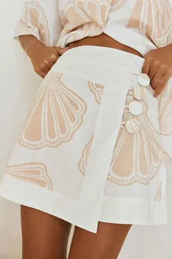 Celestia Skirt - Coastal Shell