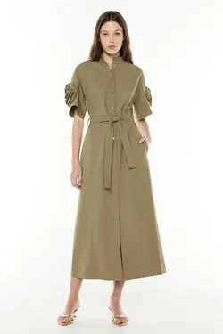 Cactus Flower Shirt Dress