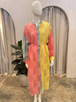 Hannah Artwear Paisley Print Cotton Kaftan Dress - Size 1