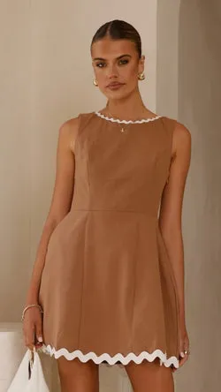 Aceline Mini Dress - Mocha