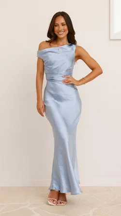 Auria Off Shoulder Maxi Dress - Blue