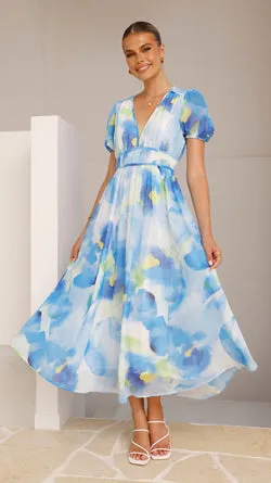 Amberose Maxi Dress -  Blue/Green