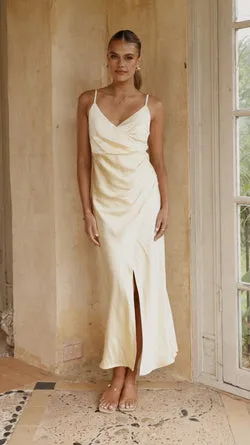 Elsa Midi Dress - Yellow