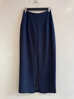 Vintage Contents navy midi pencil skirt - size 8