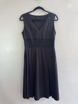 Vintage Cue brown stripe dress - size 10