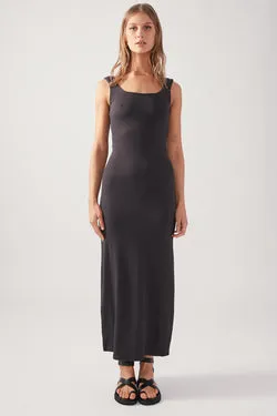 Perfect Stranger Blanca Tank Maxi Dress Charcoal