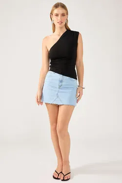 Perfect Stranger Rosa One Shoulder Top Black