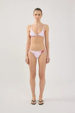 Perfect Stranger Zimi Flower Tie Bikini Top Pink