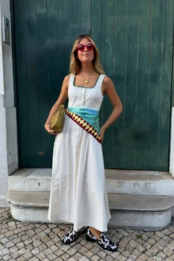 Reese Midi Dress Cream