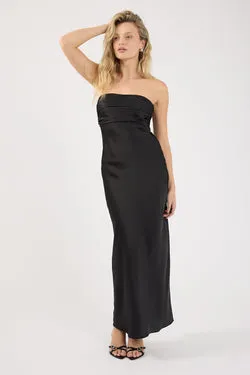 Perfect Stranger Corrie Strapless Maxi Dress Black