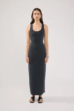 Perfect Stranger Silas Racer Back Maxi Dress Charcoal