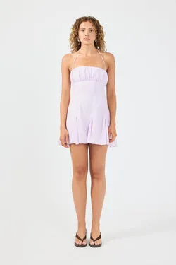 Perfect Stranger Indi Godet Mini Dress Lilac