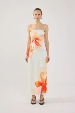 Perfect Stranger Enara Bloom Maxi Dress Orange Print