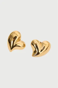 Perfect Stranger Heart of Gold Earrings 18K Gold