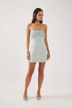 Perfect Stranger Olsen Strapless Mini Dress Green