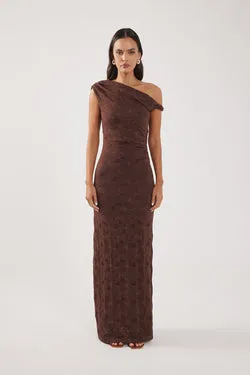 Perfect Stranger Lilo Lace Maxi Dress Brown