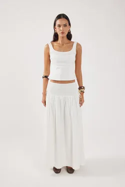 Perfect Stranger Gabrielle Maxi Skirt White