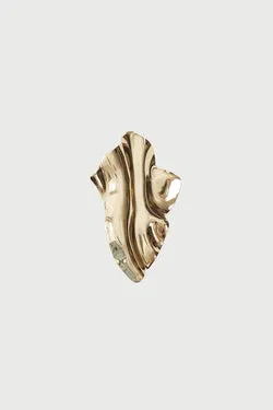 Perfect Stranger Warped Brooch 18k Gold