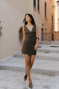 Perfect Stranger Allegria Mid Rise Mini Skirt Brown