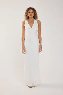 Perfect Stranger Ellie Twist Front Maxi Dress Off White