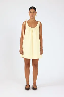 Perfect Stranger Penelope Tie Shoulder Mini Dress Butter