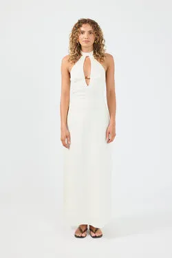 Perfect Stranger Juni Linen Maxi Dress Off White