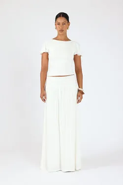 Perfect Stranger Ellison Jersey Maxi Skirt Off White