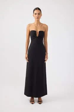 Perfect Stranger Alba Strapless Maxi Dress Black
