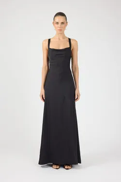 Perfect Stranger Ella Cowl Maxi Dress Black
