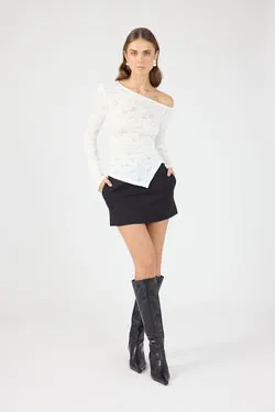 Perfect Stranger Sova High Waisted Mini Skirt Black