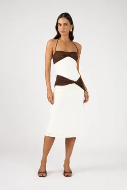 Perfect Stranger Haverly Midi Dress Off White