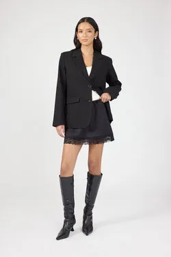Perfect Stranger Micah High Rise Lace Mini Skirt Black