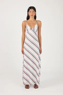 Perfect Stranger Cassie Stripe Maxi Dress Multi Stripe