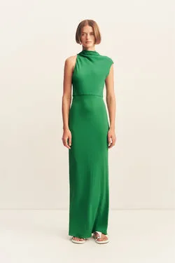 RIO DRAPED COWL MAXI DRESS - ABUNDANT GREEN