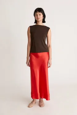 Stella Silk Satin Skirt