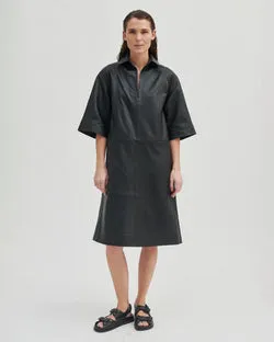 Lindie Leather Dress (Black)