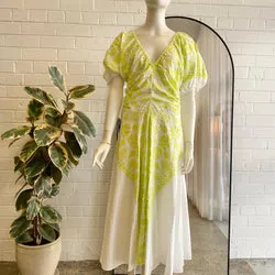 Scanlan Theodore Lime Aztec Weave Gather Dress BNWT - Size 10