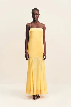 MORAYA DROPPED WAIST MAXI DRESS - SOLEIL