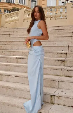 Moonlight Muse Maxi Dress Baby Blue