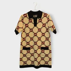 Reversible Monogram Wool Mini Dress