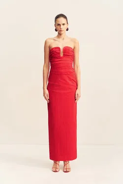 CAMPBELL STRAPLESS U WIRE MAXI DRESS - GOJI
