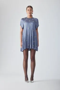 UMA MINI DRESS - PERIWINKLE