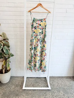 VRG Girl Flower Market Bias Cut Midi Dress - Size 12