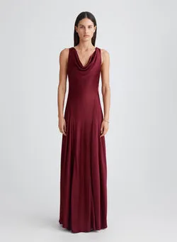 GABRIELLE DRESS (WINE)